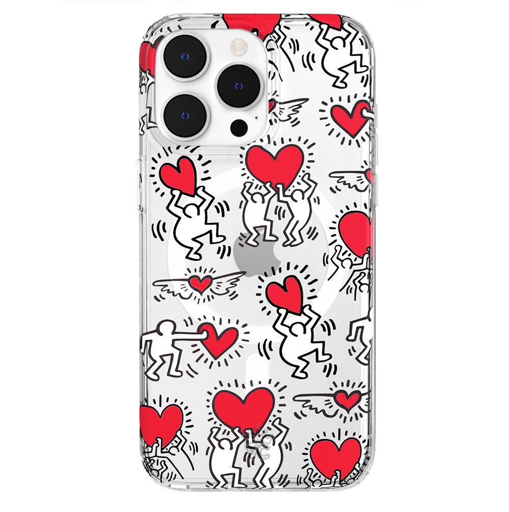 Keith Haring Heart-ist iPhone Case – Stylish Slim Phone Cover