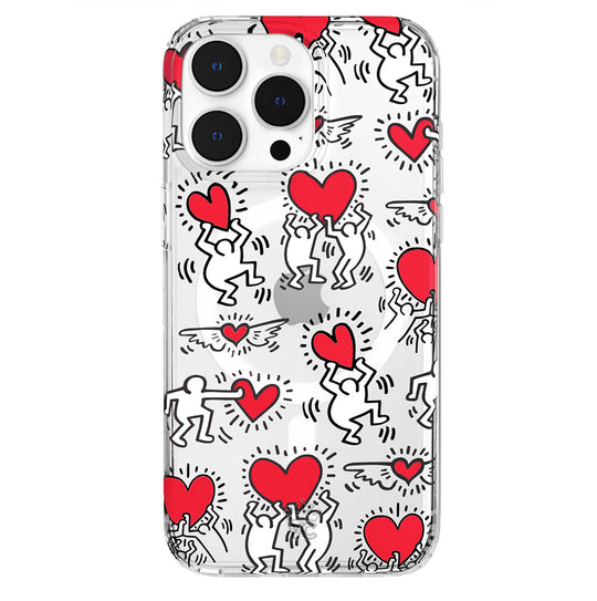 Keith Haring Heart-ist iPhone Case – Stylish Slim Phone Cover