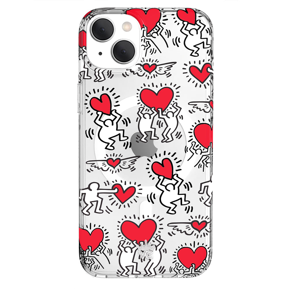 Keith Haring Heart-ist iPhone Case – Stylish Slim Phone Cover