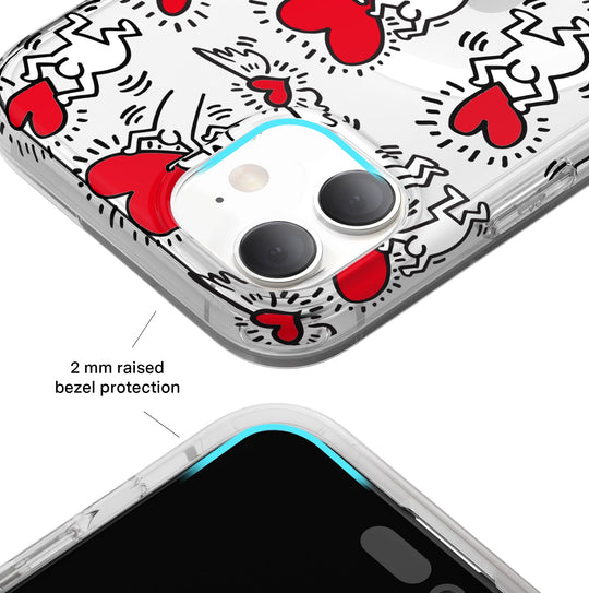 Keith Haring Heart-ist iPhone Case – Stylish Slim Phone Cover