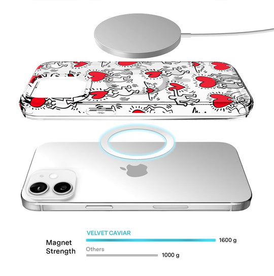 Keith Haring Heart-ist iPhone Case – Stylish Slim Phone Cover