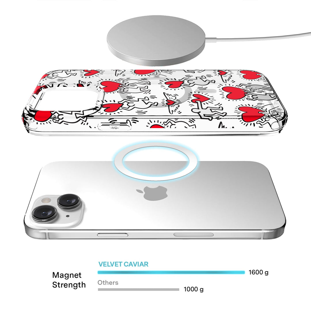 Keith Haring Heart-ist iPhone Case – Stylish Slim Phone Cover