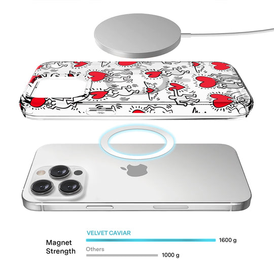 Keith Haring Heart-ist iPhone Case – Stylish Slim Phone Cover