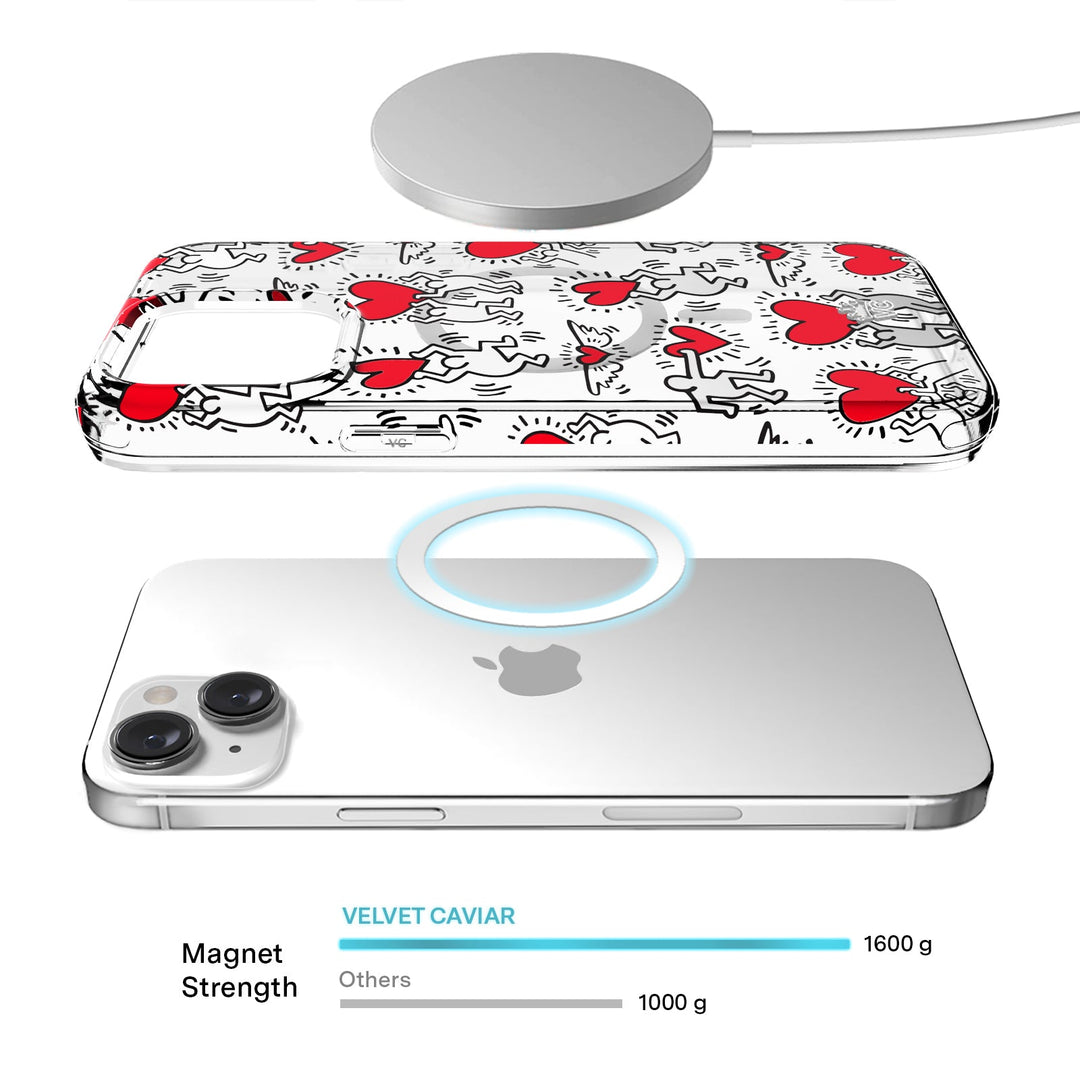 Keith Haring Heart-ist iPhone Case – Stylish Slim Phone Cover