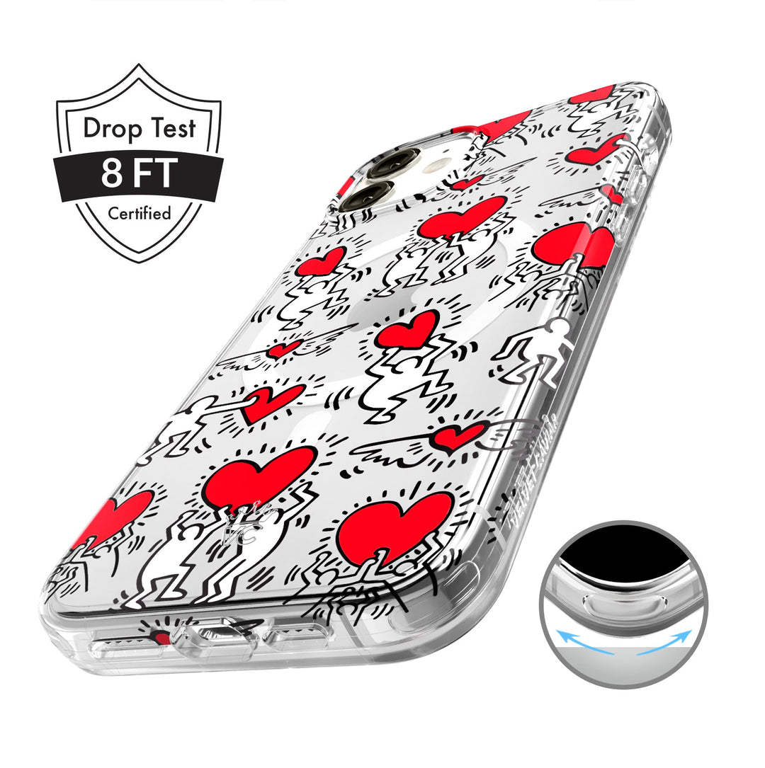 Keith Haring Heart-ist iPhone Case – Stylish Slim Phone Cover