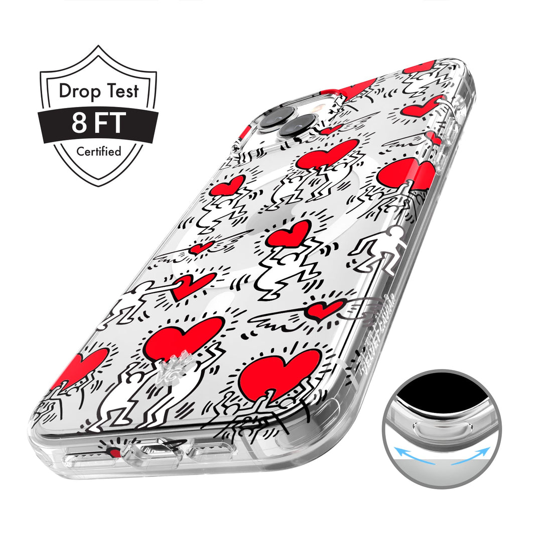 Keith Haring Heart-ist iPhone Case – Stylish Slim Phone Cover