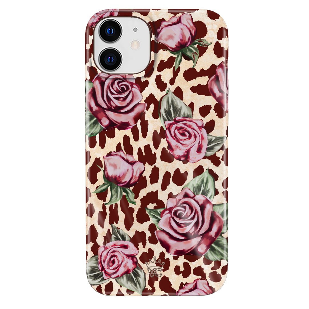 Rosy Leopard iPhone Case – Aesthetic Shockproof Phone Cover