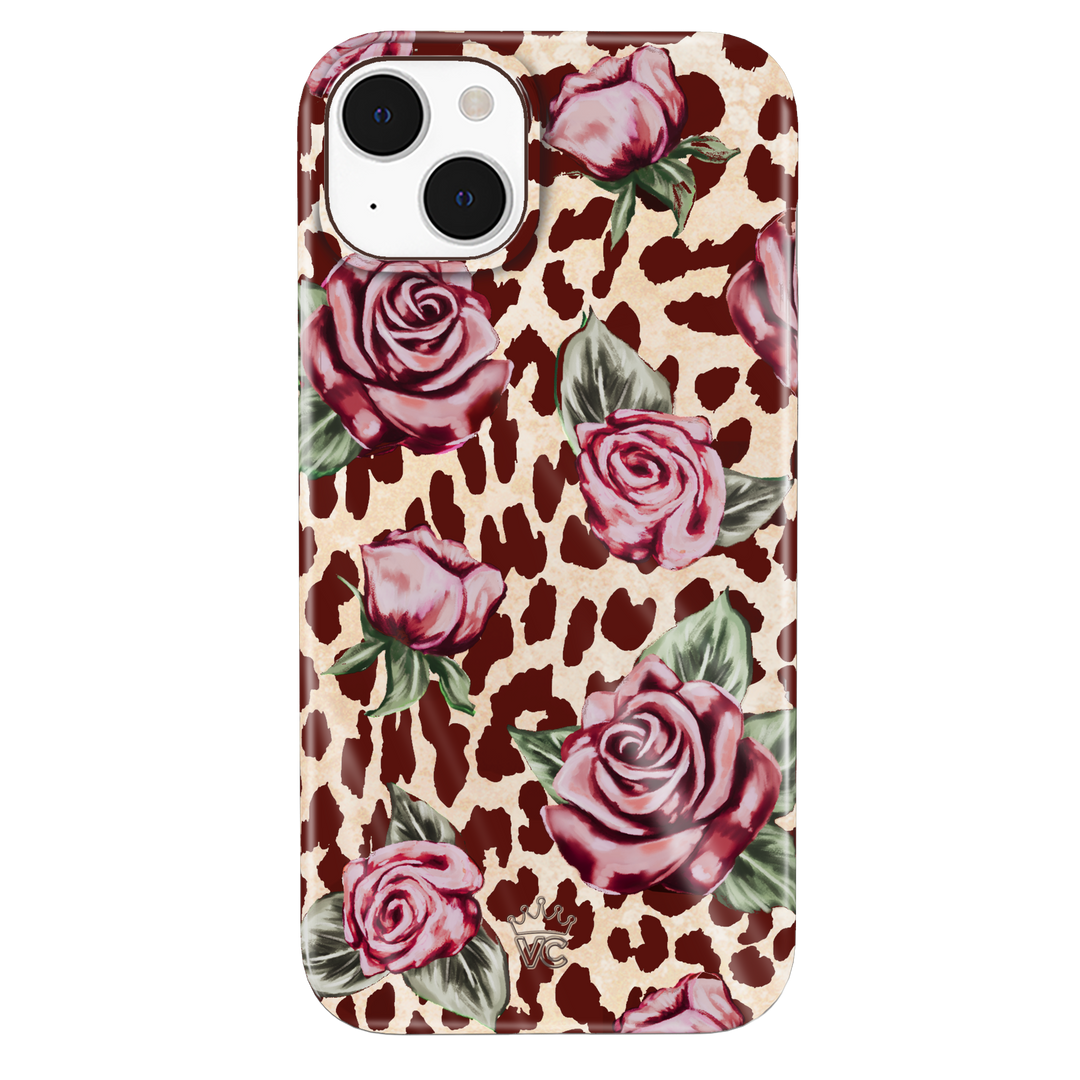 Rosy Leopard iPhone Case – Aesthetic Shockproof Phone Cover