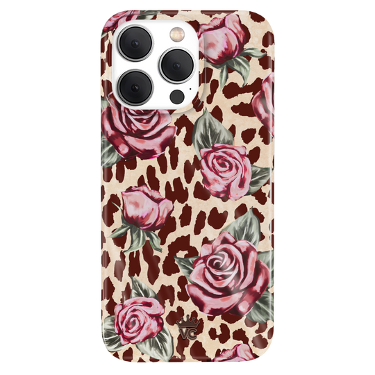 Rosy Leopard iPhone Case – Aesthetic Shockproof Phone Cover