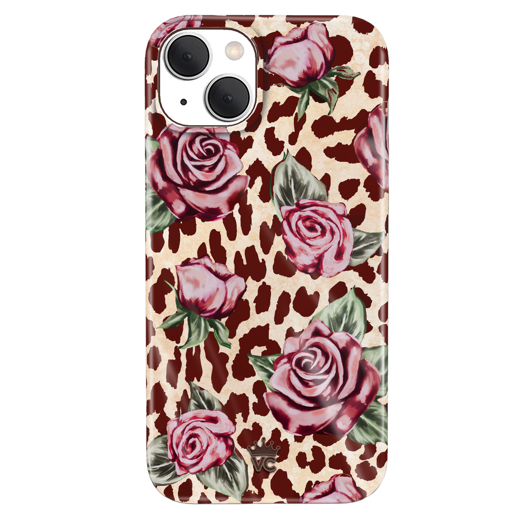Rosy Leopard iPhone Case – Aesthetic Shockproof Phone Cover