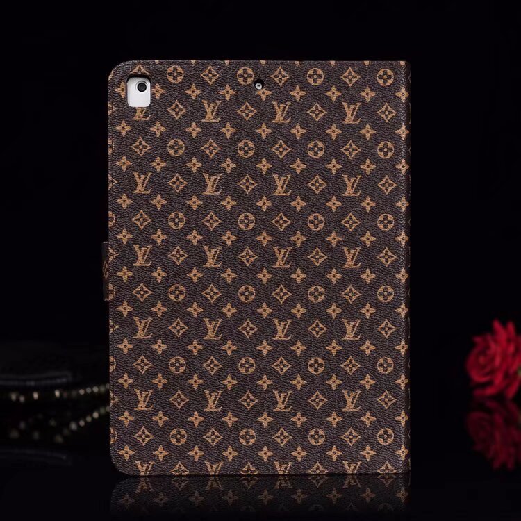 Elegant Monogram Canvas Flip Cover for Apple iPad | Luxury-Inspired Protective Case