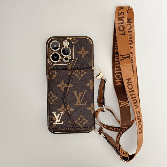 Signature iPhone 16 Case With Card Holder – Luxury Designer Phone Cover
