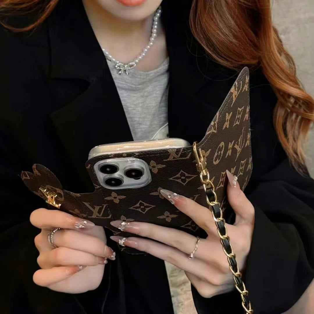 Inspired Wallet iPhone Case – Luxury Fashion Cover for iPhone 16 / 15 / 14 / 13