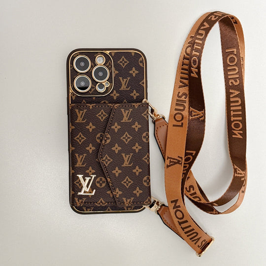 Signature iPhone 16 Case With Card Holder – Luxury Designer Phone Cover