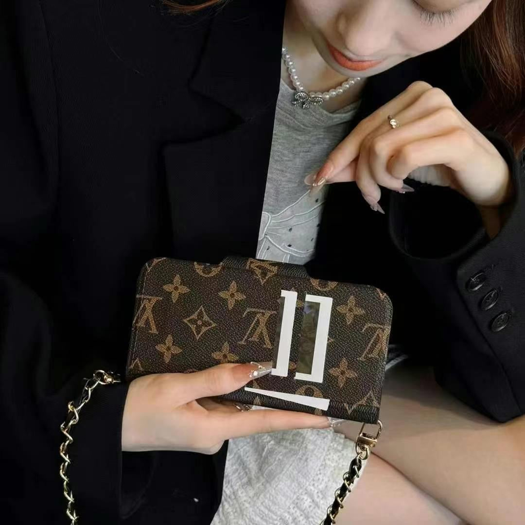 Inspired Wallet iPhone Case – Luxury Fashion Cover for iPhone 16 / 15 / 14 / 13