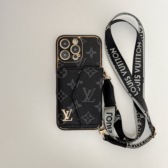 Signature iPhone 16 Case With Card Holder – Luxury Designer Phone Cover