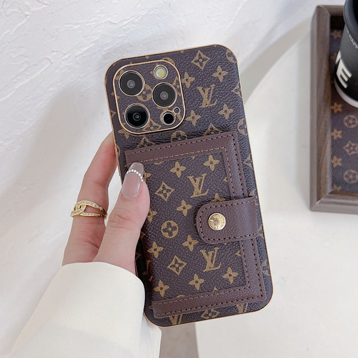 Classic Card Holder iPhone 16 Case – Timeless Luxury Crossbody Design