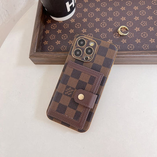 Classic Card Holder iPhone 16 Case – Timeless Luxury Crossbody Design