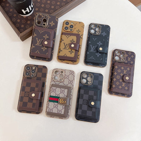 Classic Card Holder iPhone 16 Case – Timeless Luxury Crossbody Design