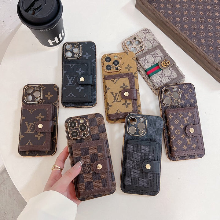 Classic Card Holder iPhone 16 Case – Timeless Luxury Crossbody Design
