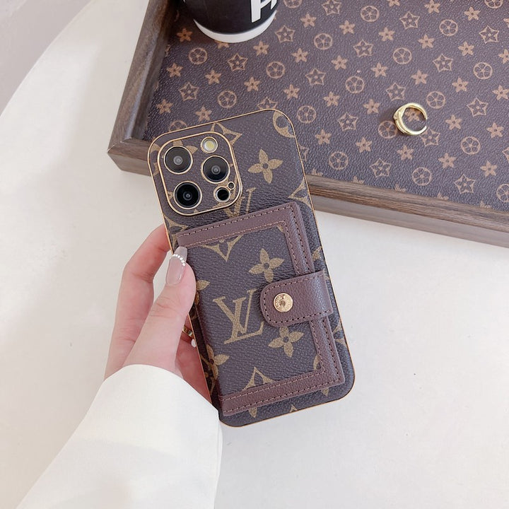 Classic Card Holder iPhone 16 Case – Timeless Luxury Crossbody Design