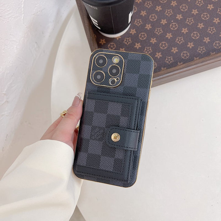 Classic Card Holder iPhone 16 Case – Timeless Luxury Crossbody Design