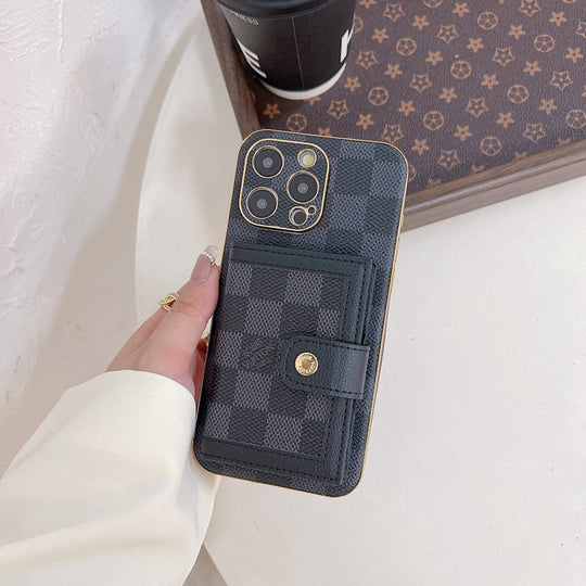 Classic Card Holder iPhone 16 Case – Timeless Luxury Crossbody Design