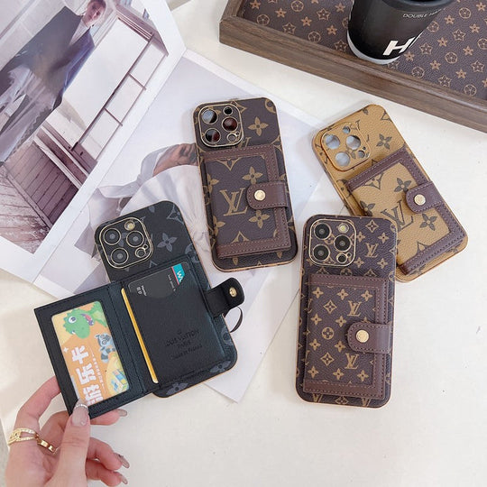 Classic Card Holder iPhone 16 Case – Timeless Luxury Crossbody Design