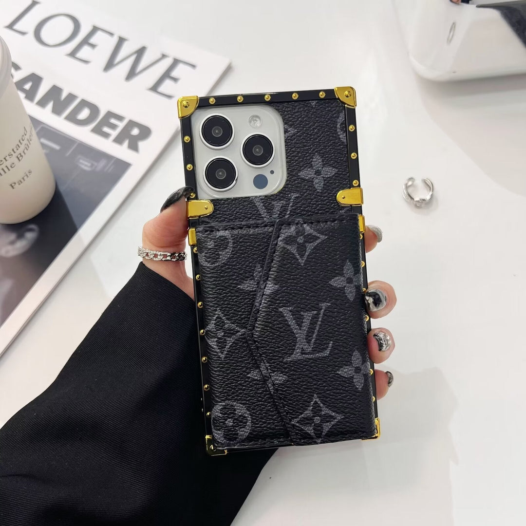 Monogram Trunk Card Holder iPhone 16 Pro Case – Luxury Designer Cover