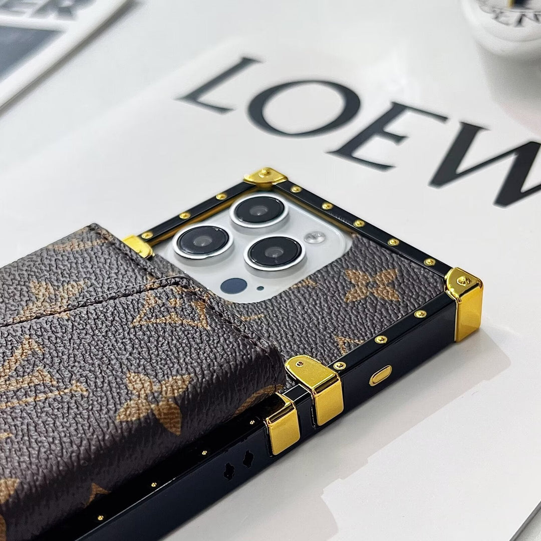 Monogram Trunk Card Holder iPhone 16 Pro Case – Luxury Designer Cover