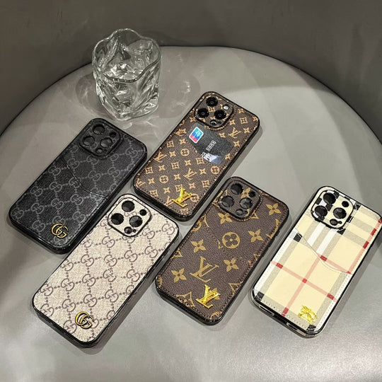 Classic Monogram Canvas Card Holder Case – Luxury iPhone 16 Pro Designer Cover