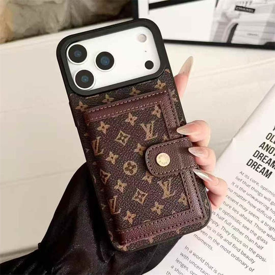 Card Holder Phone Case for iPhone 17 / 16 / 15 / 14 – Luxury Fashion Protective Cover