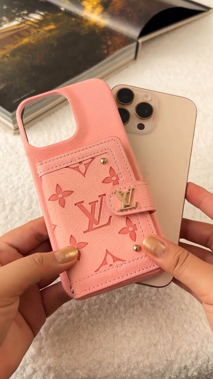 Luxury Card Holder Case for iPhone 16 / 15 / 14 – Designer Phone Protection