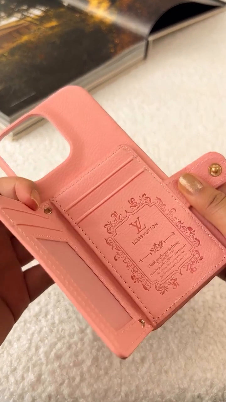 Luxury Card Holder Case for iPhone 16 / 15 / 14 – Designer Phone Protection