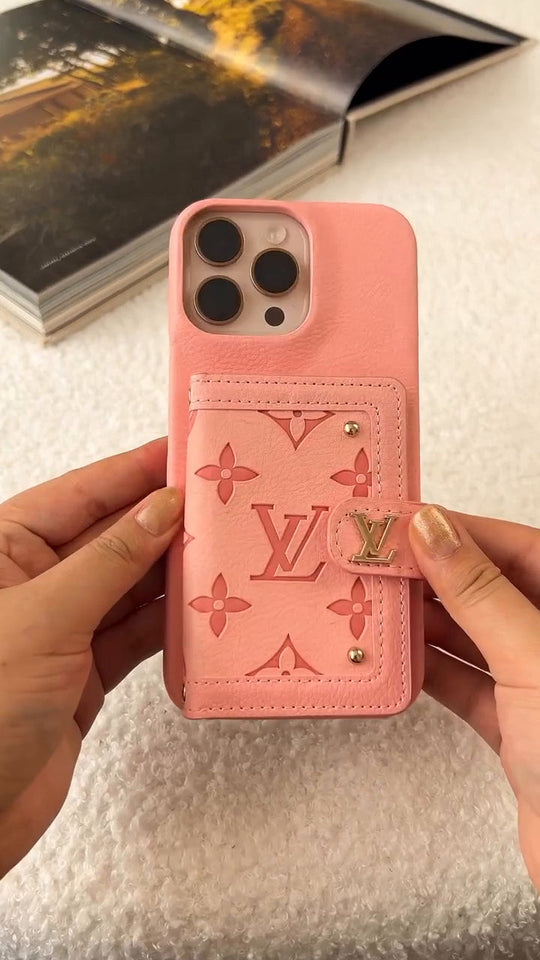 Luxury Card Holder Case for iPhone 16 / 15 / 14 – Designer Phone Protection