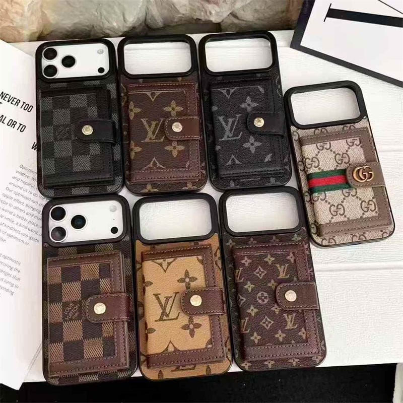 Card Holder Phone Case for iPhone 17 / 16 / 15 / 14 – Luxury Fashion Protective Cover