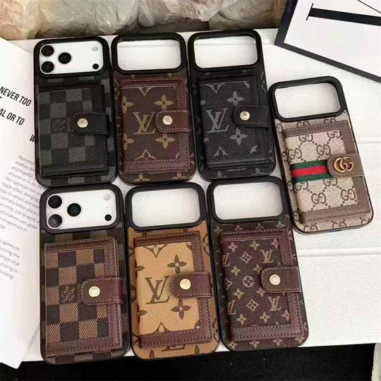 Card Holder Phone Case for iPhone 17 / 16 / 15 / 14 – Luxury Fashion Protective Cover