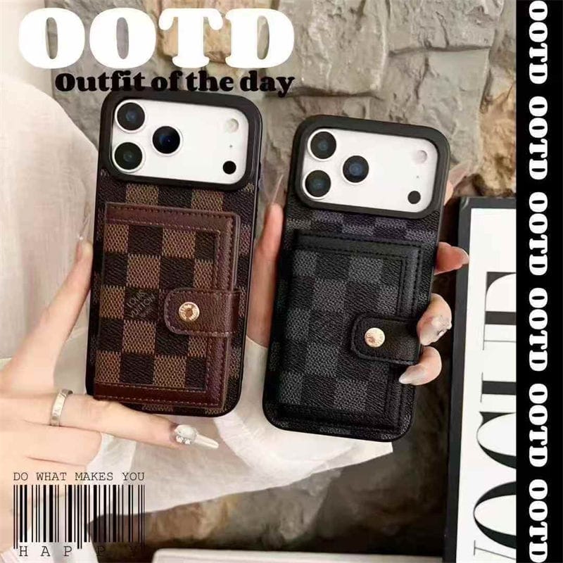 Card Holder Phone Case for iPhone 17 / 16 / 15 / 14 – Luxury Fashion Protective Cover
