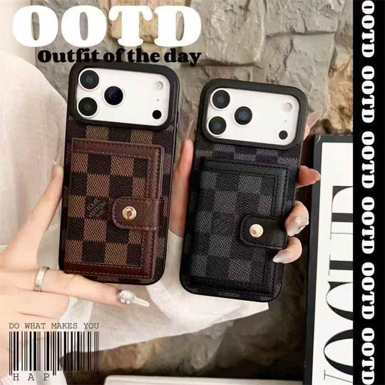Card Holder Phone Case for iPhone 17 / 16 / 15 / 14 – Luxury Fashion Protective Cover