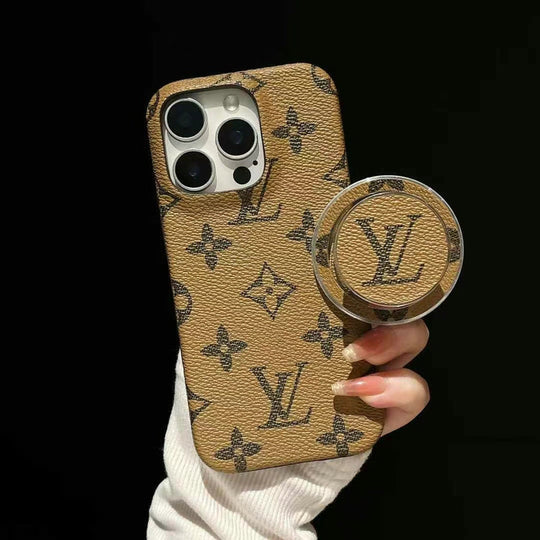 Luxury Monogram Magnetic Ring iPhone 17 Case – Designer Fashion Style