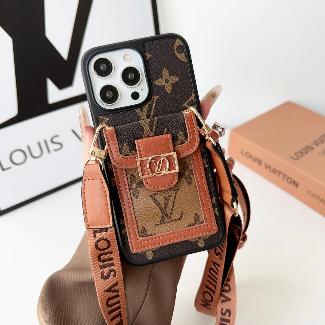 Dauphine Monogram Crossbody iPhone Case – Luxury Designer Cover for iPhone 17