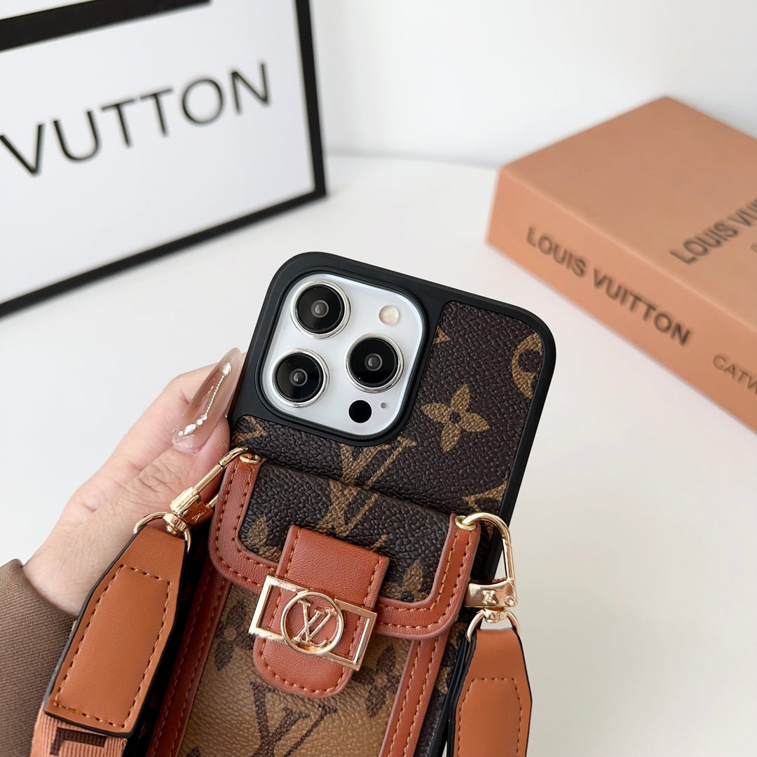 Dauphine Monogram Crossbody iPhone Case – Luxury Designer Cover for iPhone 17