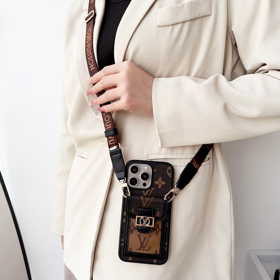 Dauphine Monogram Crossbody iPhone Case – Luxury Designer Cover for iPhone 17