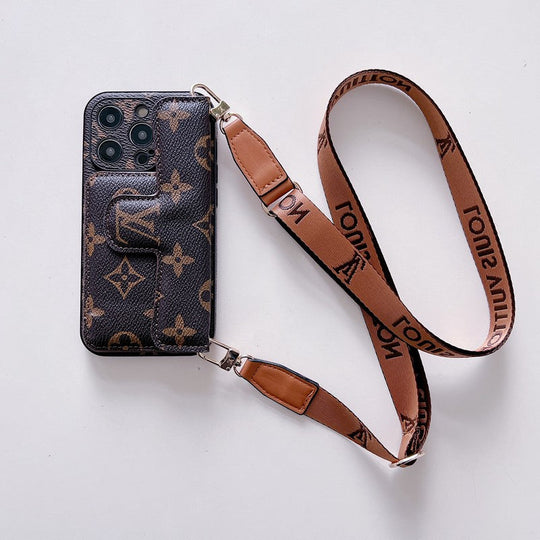 Luxury Side Card Holder Crossbody iPhone Case – Elegant Premium Cover for iPhone 17