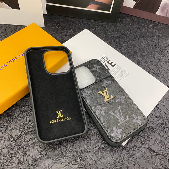 Luxury Monogram Flip Wallet iPhone 17 Case – High-End Designer Style