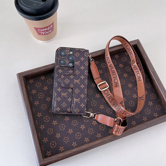Luxury Side Card Holder Crossbody iPhone Case – Elegant Premium Cover for iPhone 17