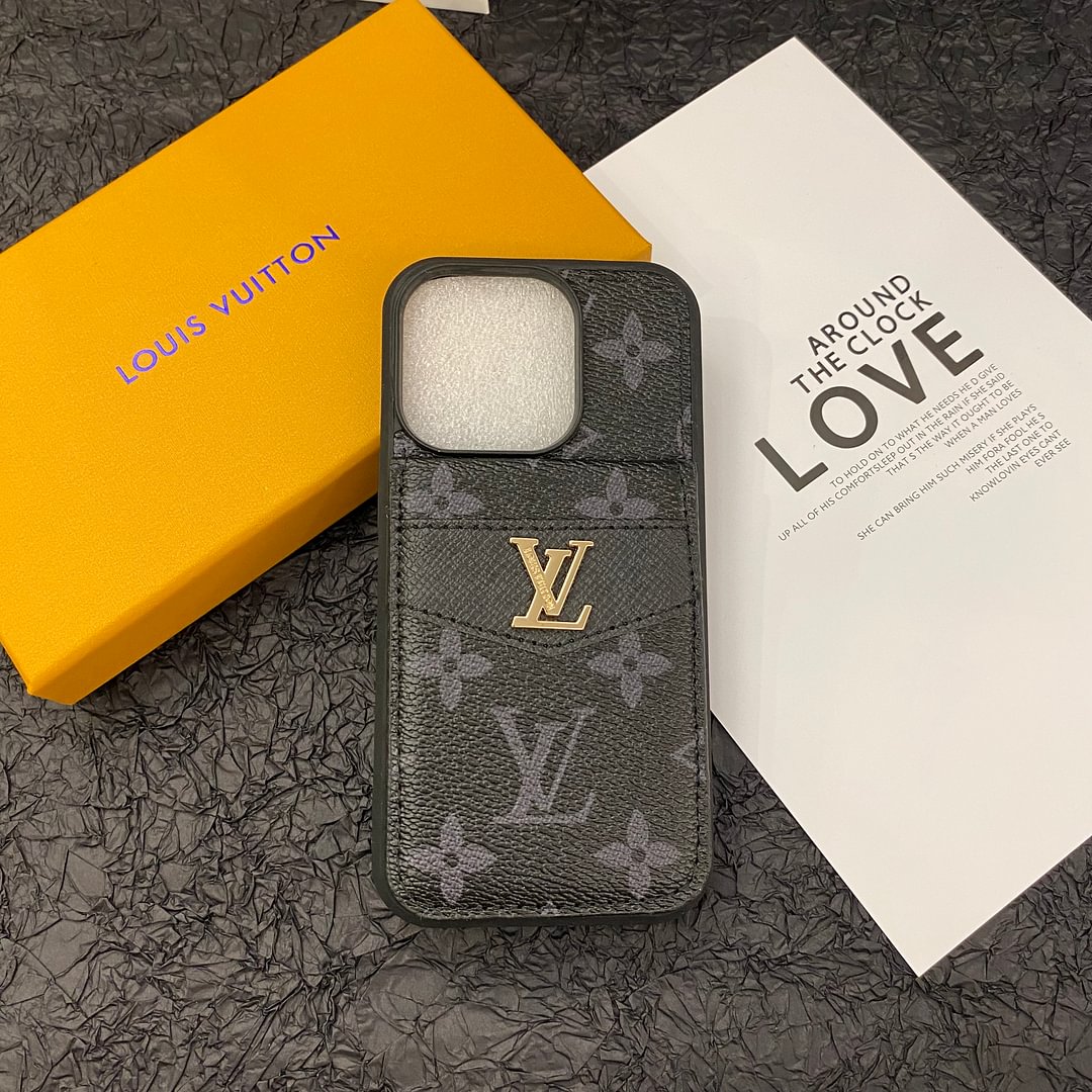 Luxury Monogram Flip Wallet iPhone 17 Case – High-End Designer Style