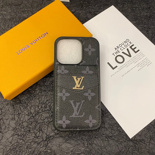Luxury Monogram Flip Wallet iPhone 17 Case – High-End Designer Style