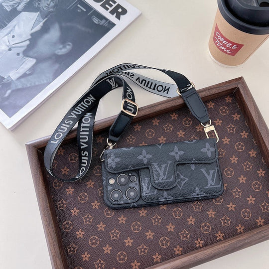 Luxury Side Card Holder Crossbody iPhone Case – Elegant Premium Cover for iPhone 17