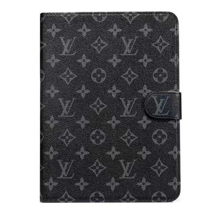 Elegant Monogram Canvas Flip Cover for Apple iPad | Luxury-Inspired Protective Case